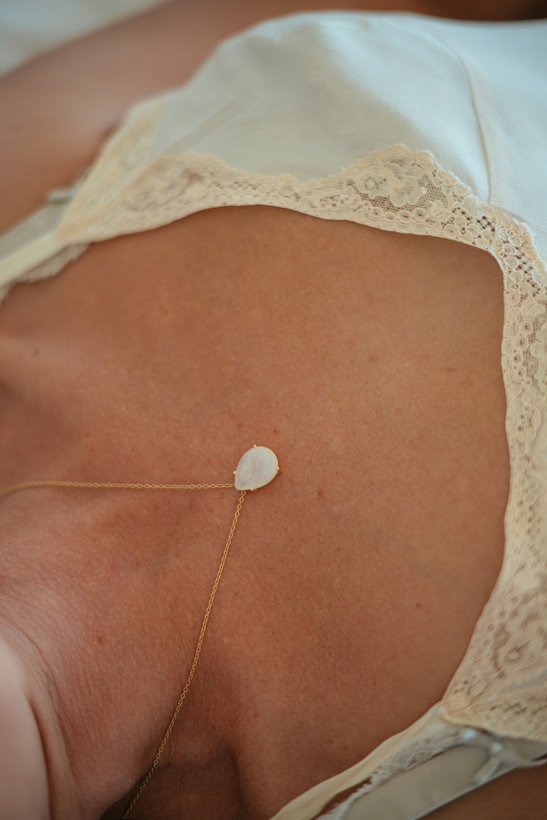 Tears of Aphrodite Necklace with Rainbow Moonstone