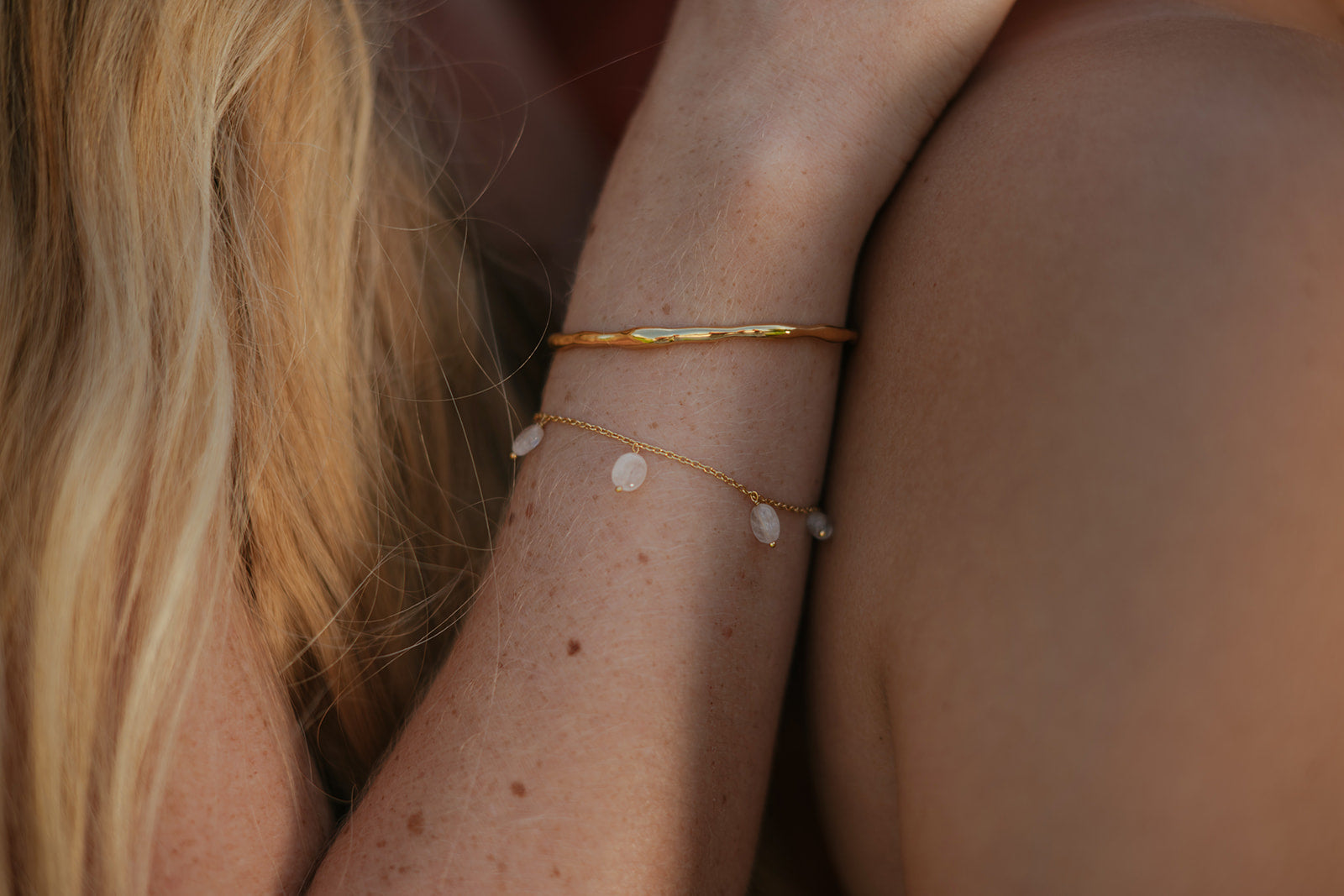 Drops of Desire Bracelet with Rose Quartz