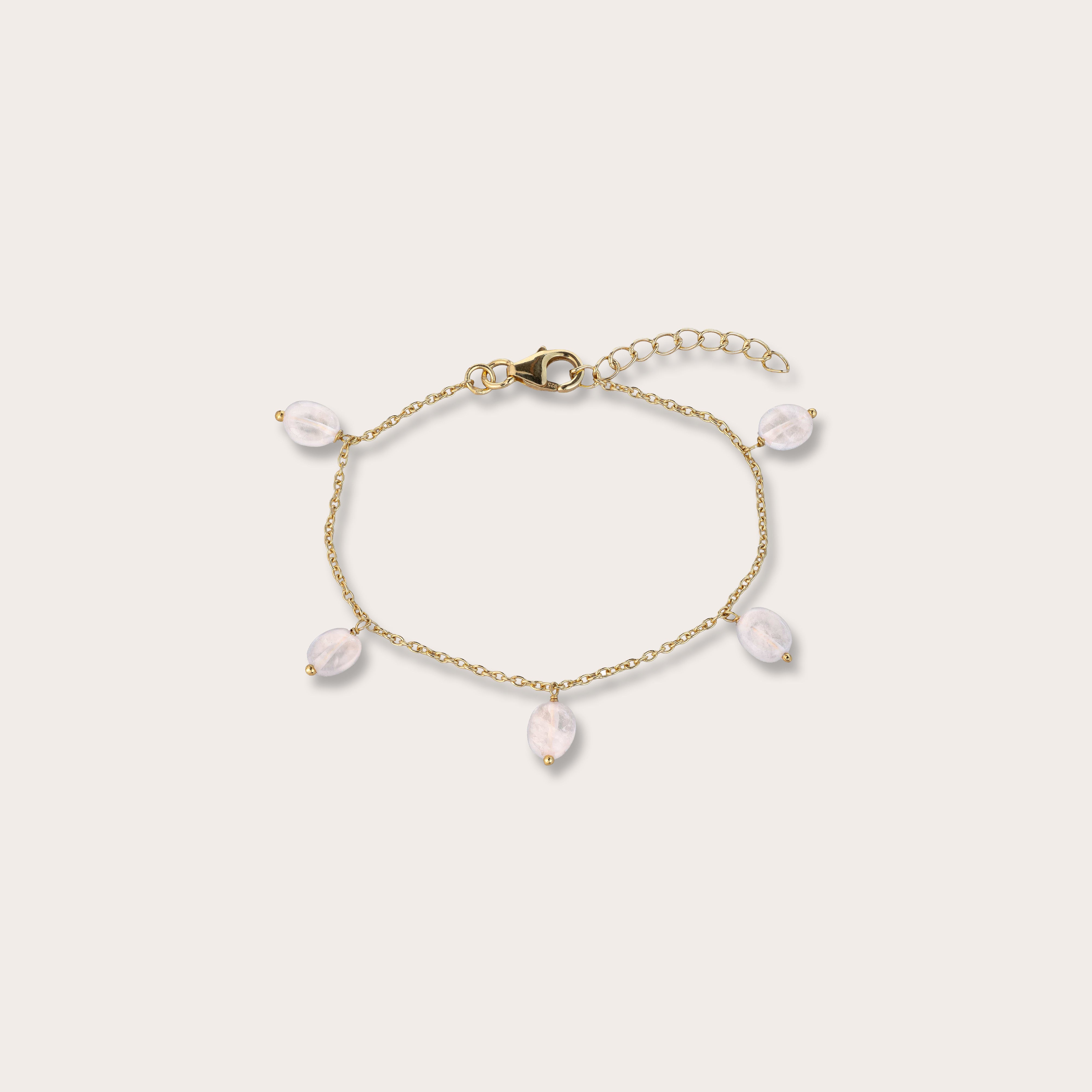 Drops of Desire Bracelet with Rose Quartz