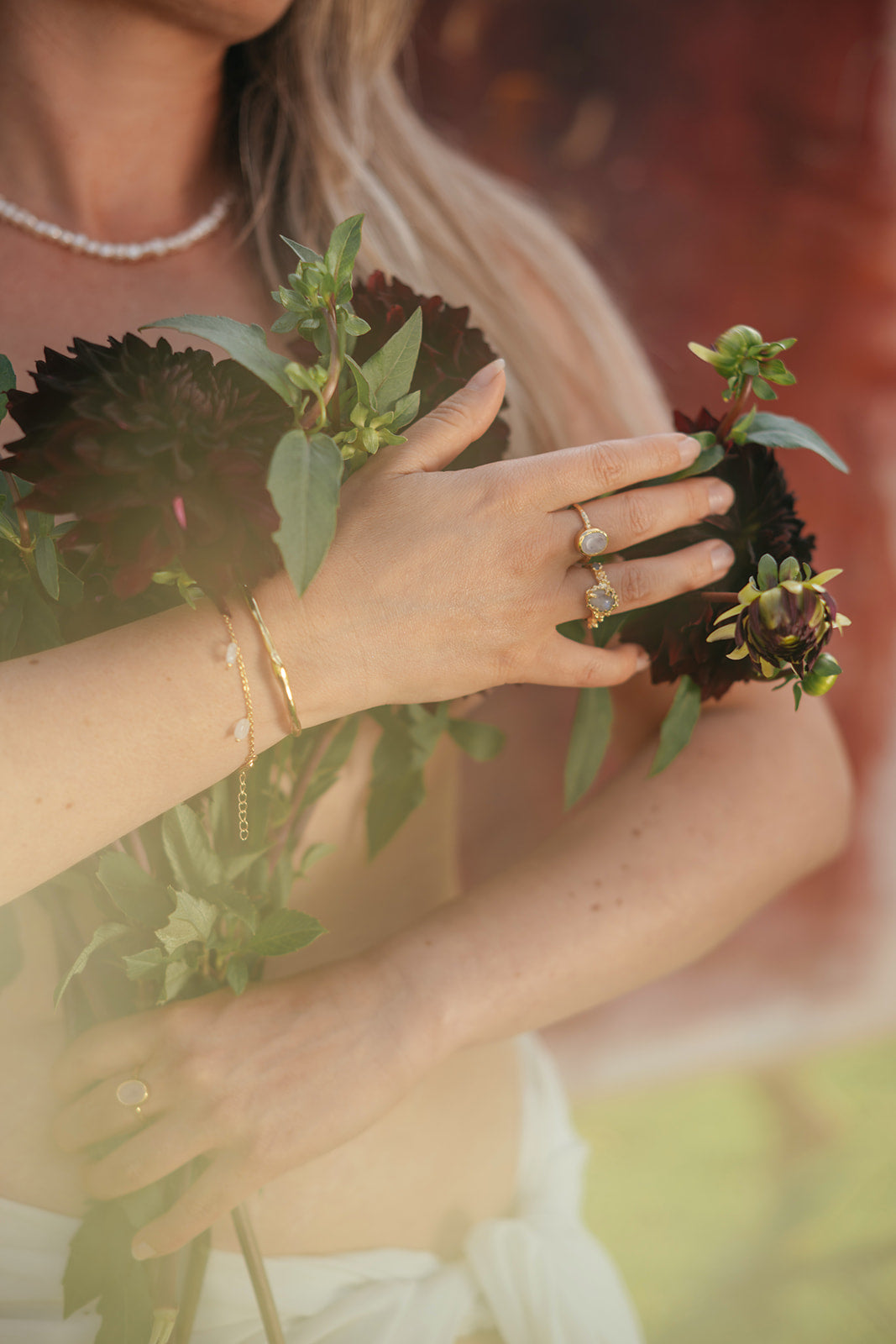 Desire Spell Ring with Rainbow Moonstone