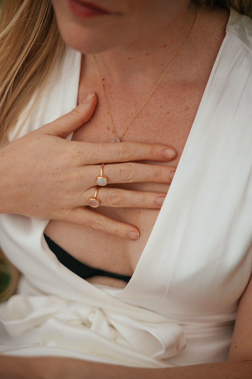 Desire Spell Ring with Rose Quartz