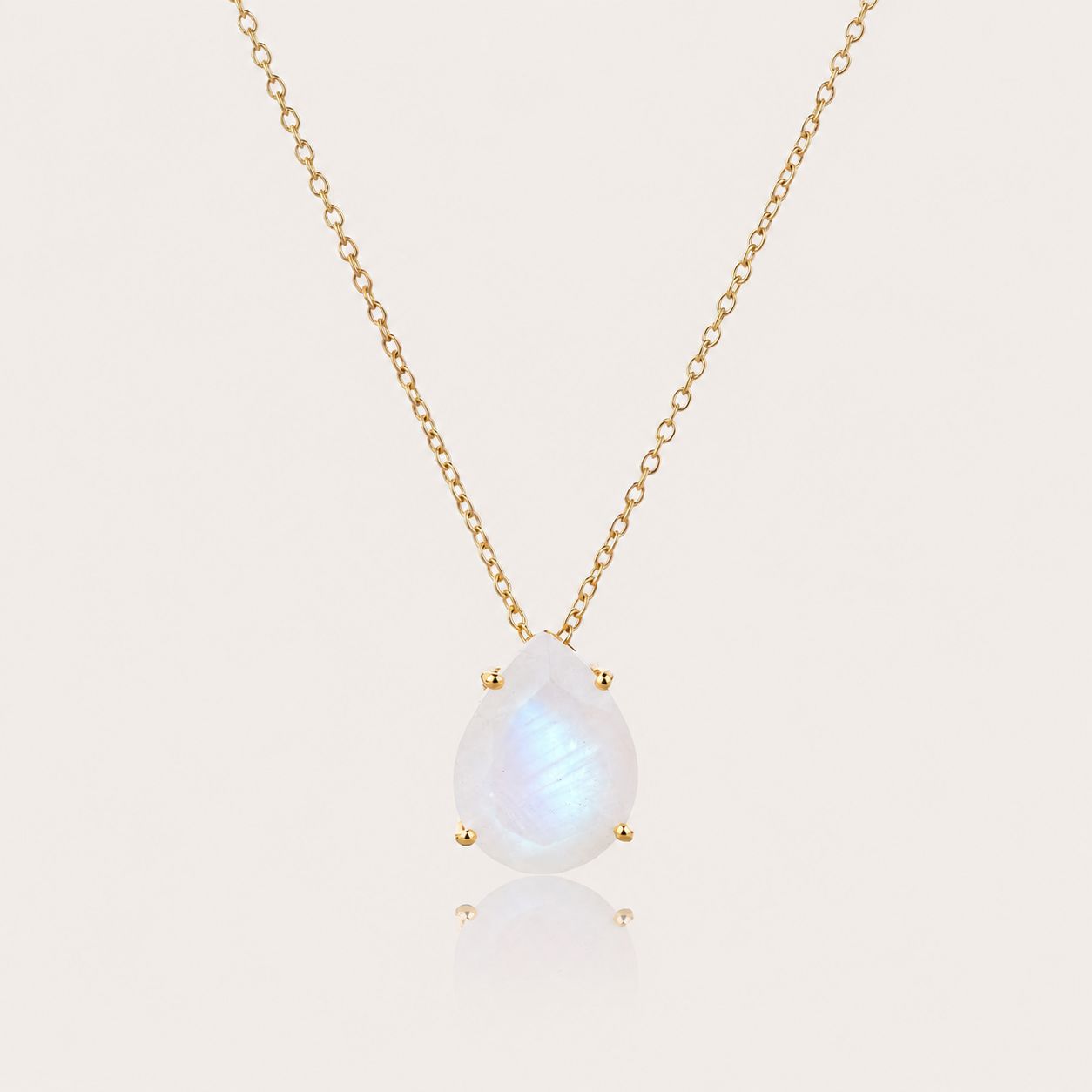 Tears of Aphrodite Necklace with Rainbow Moonstone